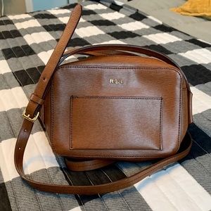 Ralph Lauren Brown Leather Crossbody purse